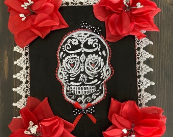 Day of the Dead Original Kunst - mixed media Leinwand