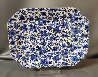 Burleigh Blue Arden Large Blue Serving Platter - Burleigh China