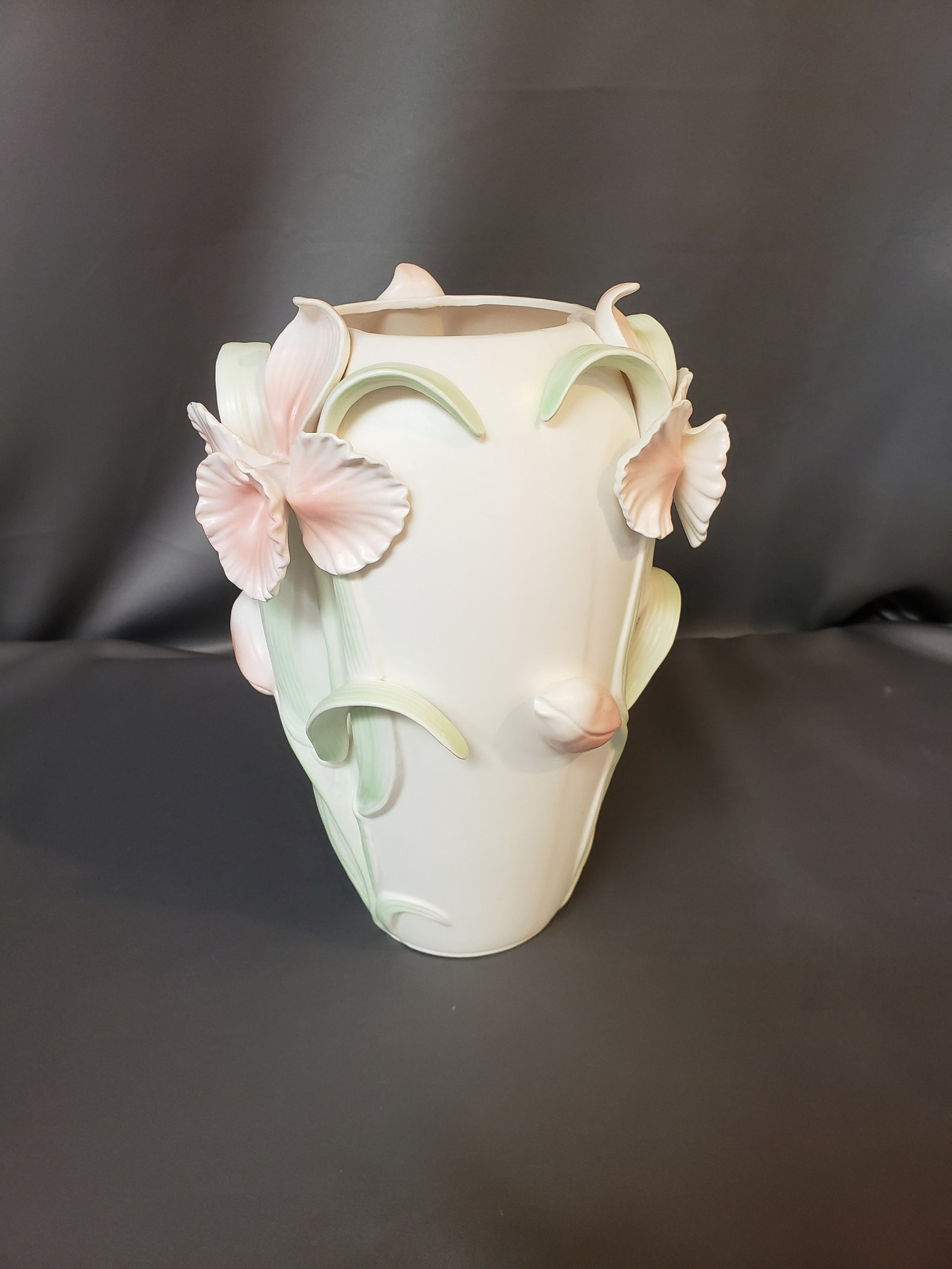 Fitz and Floyd Floral Iris Vase Signed FF Japan Home Décor Etsy