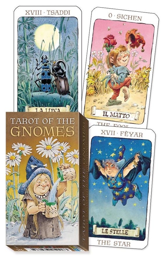 Tarot of the Gnomes – Whimsical Fantasy Tarot Deck with Magical Gnome Wisdom | 78 Cards