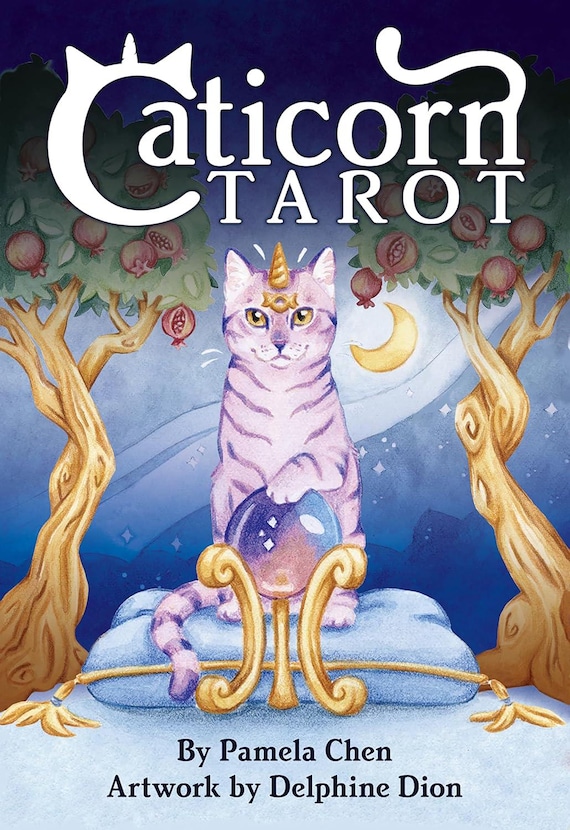 Caticorn Tarot Deck – Whimsical Cat Unicorn Tarot Cards with Guidebook | Magical Divination Deck