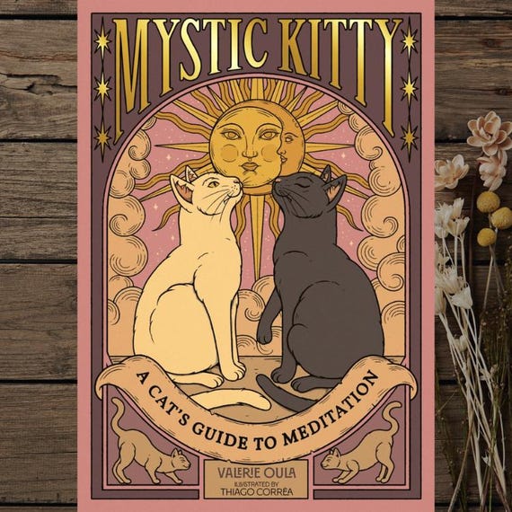 Mystic Kitty | Cat-Inspired Meditation Book for Mindfulness and Relaxation