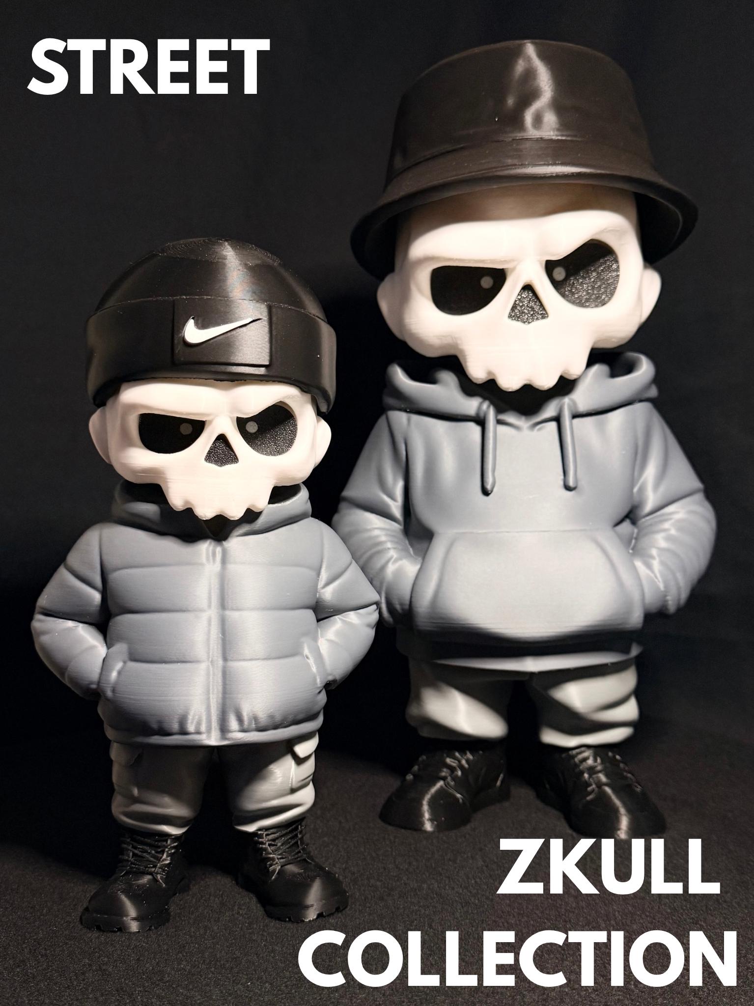 ZKULLS Street Edition Skull Figure – Urban Collectible 3D Printed