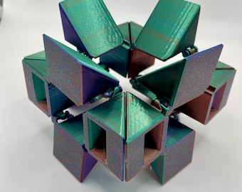 Auxetic Cube Fidget Toy | Shape-Shifting 3D Printed Desk Gadget | Interactive Pocket Toy