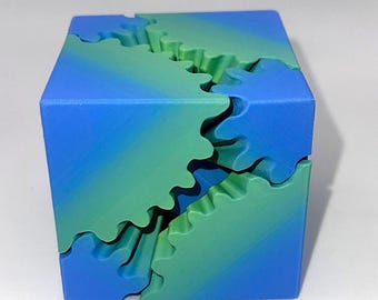 Mechanical Cube Fidget | 3D Printed Rotating & Shape-Shifting Cube Toy