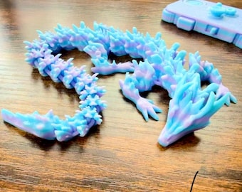 Dragón de hueso articulado – Dragón esqueleto flexible, coleccionable impreso en 3D