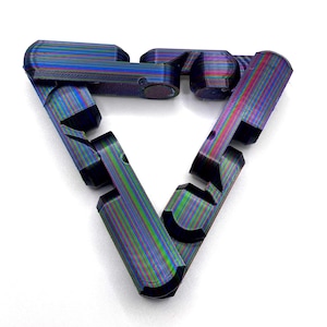 Juguete antiestrés de triángulo infinito / Juguete de escritorio giratorio y volteable impreso en 3D