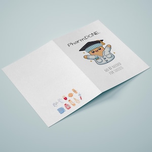 Jolies cartes de voeux pour l'obtention du diplôme en pharmacie, humour pour un diplômé en pharmacie, carte d'encouragement, cadeau pour étudiant en pharmacie, carte de réussite RX