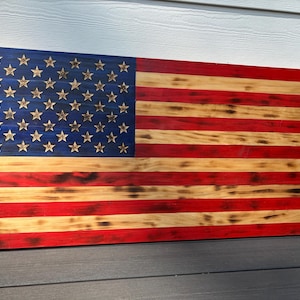 Wooden American Flag