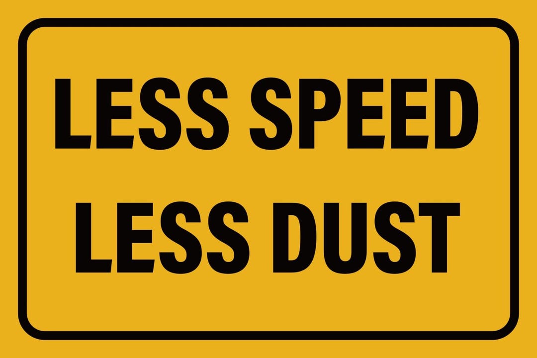 Dust Drop Sign Dust Control Safety Sign - Weatherproof, Long Lasting Outdoor Use - Etsy