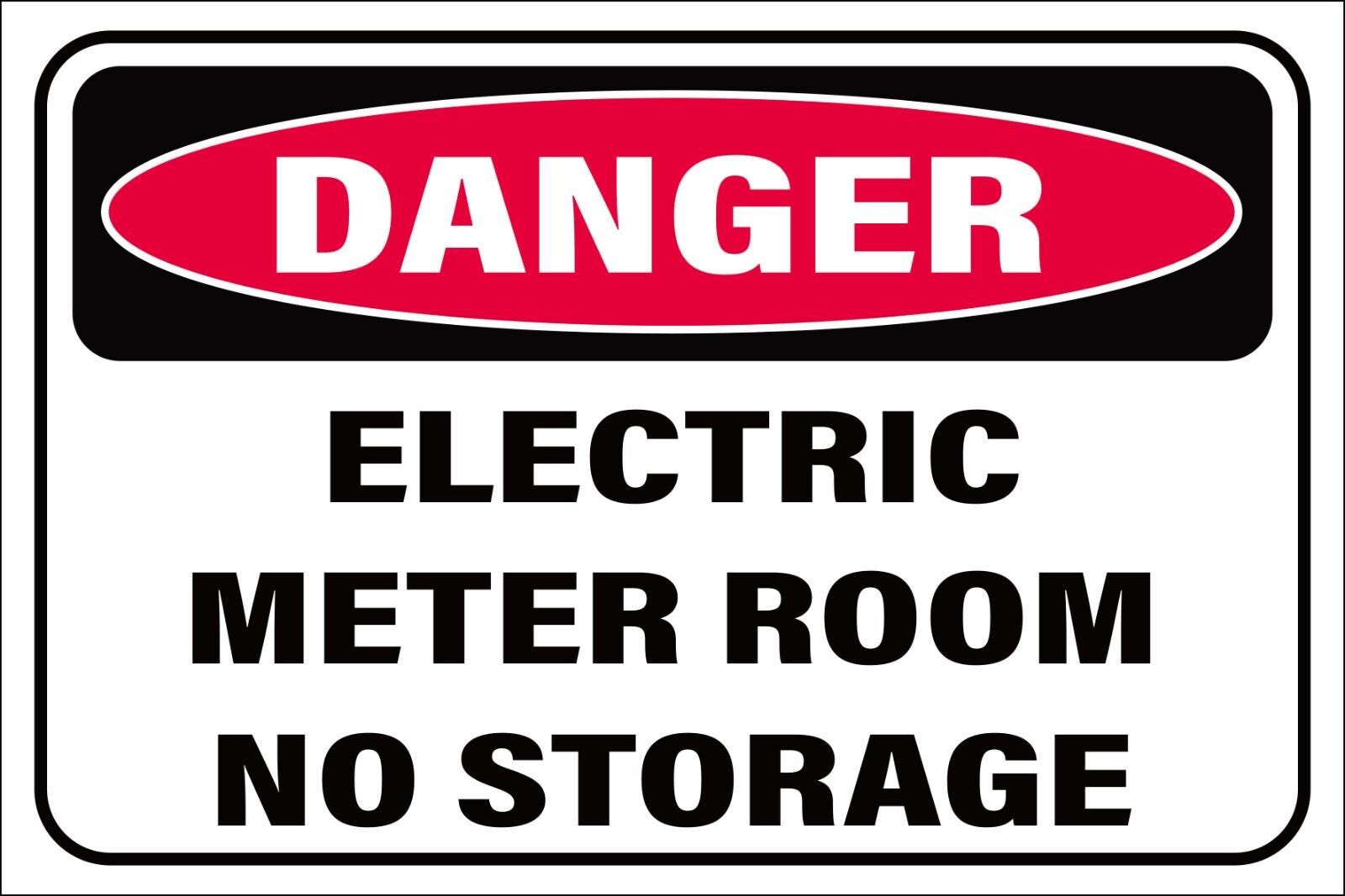 Sign For Meter Electric Meter Room Sign: Outdoor Safety Signs (weatherproof, Custom ...