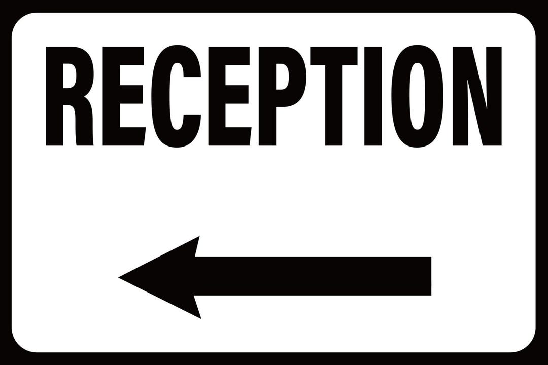 Reception R Symbol Reception Arrow Sign: Left Pointing Arrows - Weather Resistant - Etsy