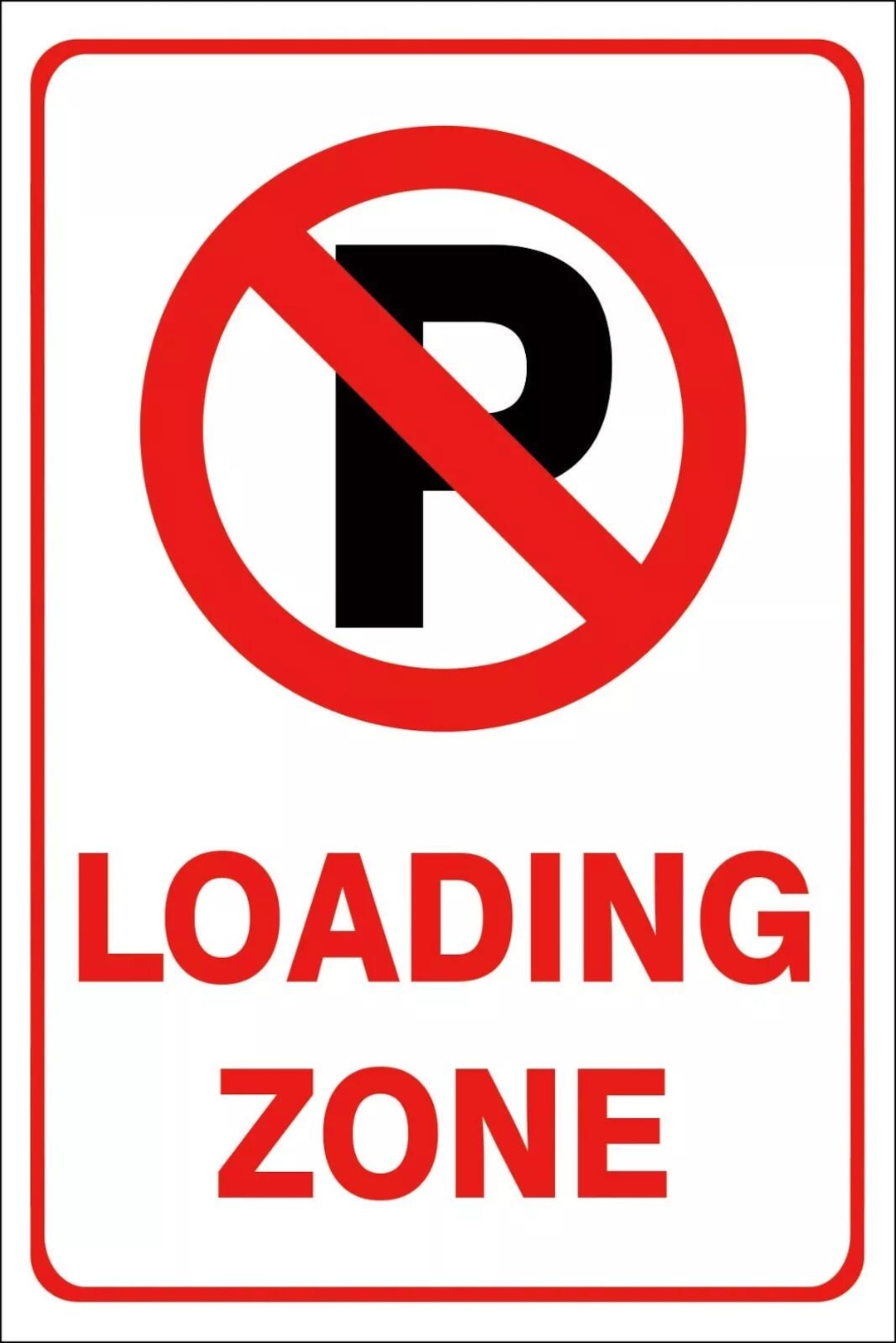Loading Zone No Parking Sign, Aluminum, Weatherproof (outdoor Use) - Etsy