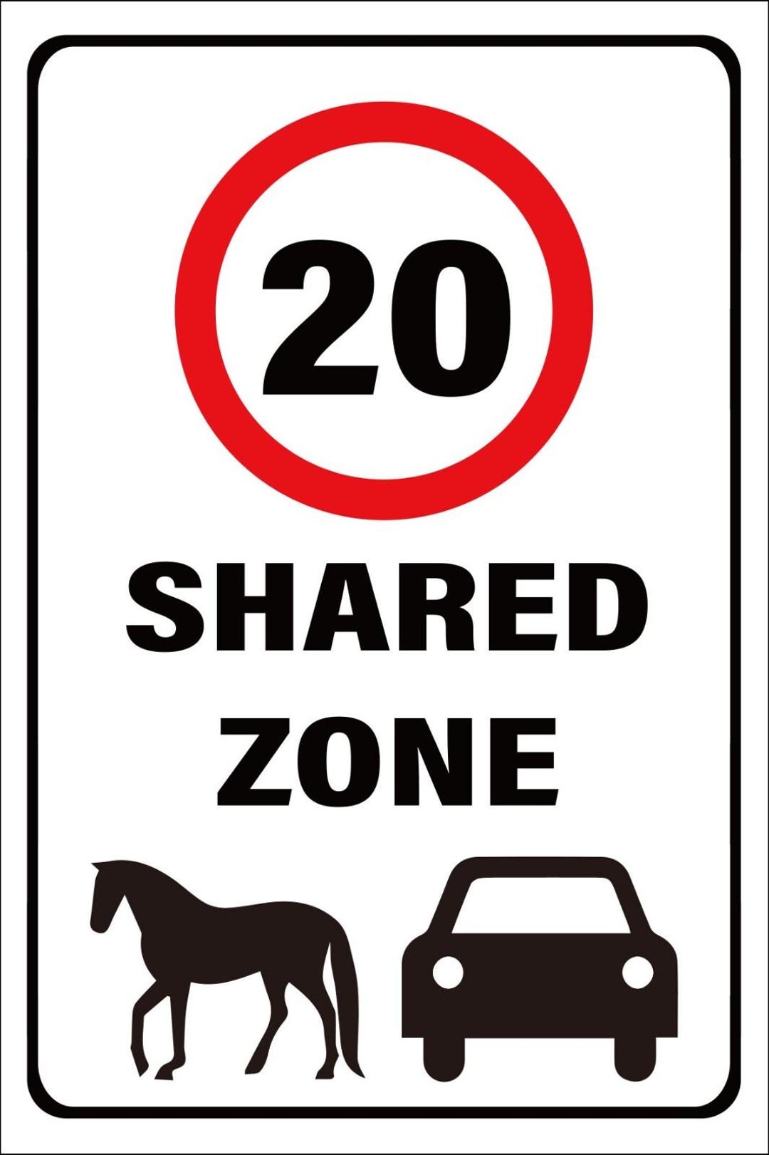Shared Zone Vector File Shared Zone Sign Board (weatherproof, Custom Sizes Available) - Etsy