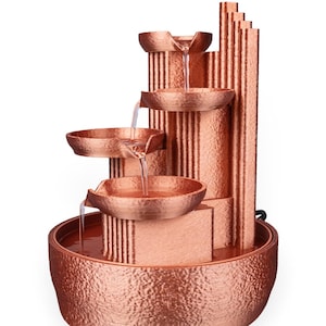 3D Printed Tabletop Water Fountain – Modern Zen Desk Decor