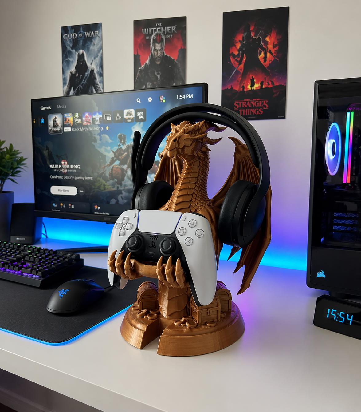 Dragon Headphone & Controller Stand | Mythical Beast Gaming Accessory ...