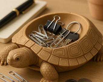 Turtle Catch-All Bowl | 3D Printed Animal-Inspired Desk and Entryway Organizer