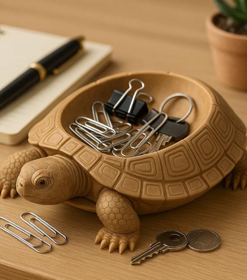 Turtle Catch-all Bowl | 3D Printed Animal-inspired Desk and Entryway ...