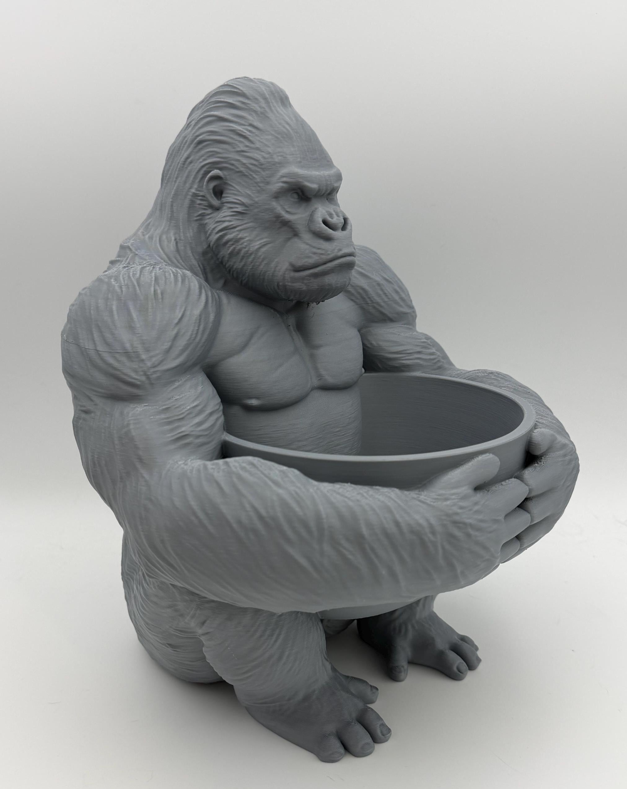 Silverback Gorilla Planter – Animal Plant Pot, Jungle Decor
