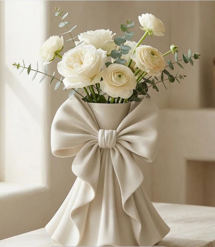 Ribbon Bow Vase - Etsy