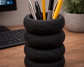 Motorcycle tire pen holder