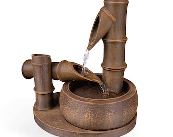 3D Printed Bamboo Flow Tabletop Fountain: Zen Desk Water Feature