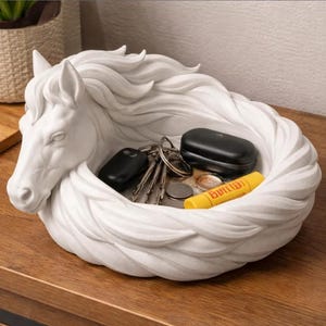 3D Printed Horse Catchall Bowl | Equestrian Desk Organizer