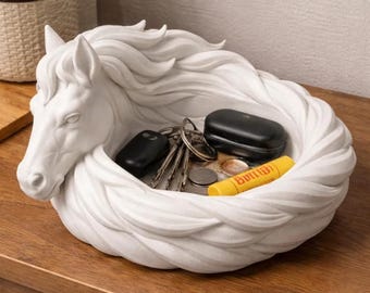 3D Printed Horse Catchall Bowl | Equestrian Desk Organizer