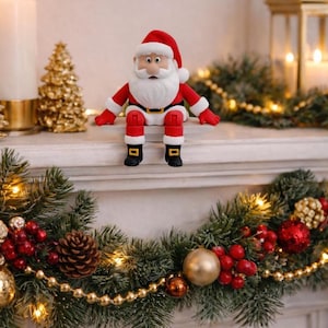 3D Printed Santa Shelf Sitter – Poseable Christmas Decor