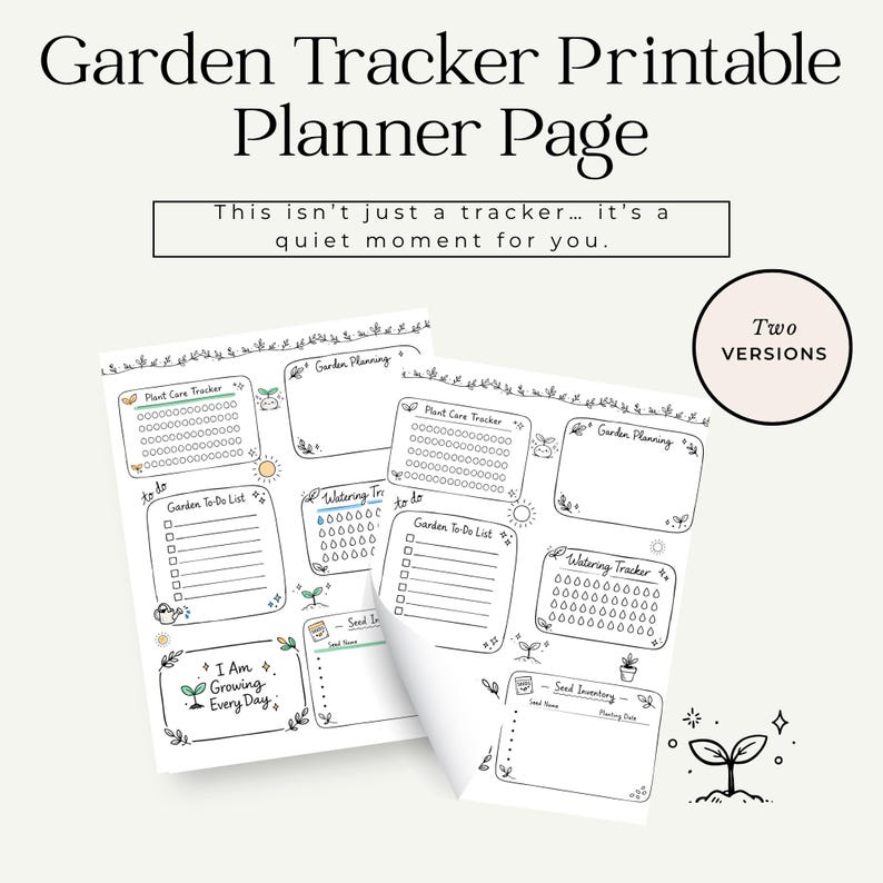 Garden Planner Printable | Garden Tracker Page | Watering Log | Seed ...