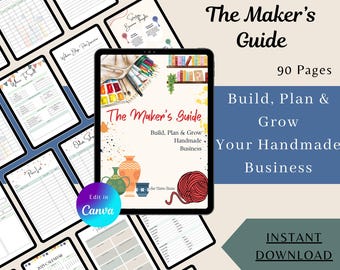 The Maker's Guide | Hobby | DYI Craft Small Business Planner | Handmade Organizer | Craft Fair Checklist | Inventory & Brand Workbook | PLR