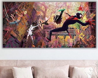 Spinnen-Vers Leinwanddruck: Spiderman, Spider-Gwen Poster