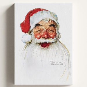 Santa Claus by Norman Rockwell Canvas Print, Illustration Artwork, Norman Rockwell Work Art, Vintage Poster, Christmas Gift, Santa Claus Art