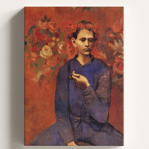 A Boy With Pipe by Pablo Picasso Canvas Painting, Pablo Picasso Canvas, A Boy with Pipe Canvas Print, Picasso A Boy Canvas, Pablo Picasso