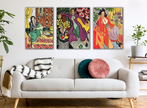 Henri Matisse Canvas Print Set, Odalisque Artwork Wall Art