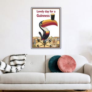 Lovely Day For A Guinness Poster, Guinness Beer Poster, Lovely Day For A Guinness Vintage Poster, Vintage Beer Poster, Guinness Bird Poster