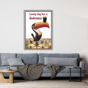 Lovely Day For A Guinness Poster, Guinness Beer Poster, Lovely Day For A Guinness Vintage Poster, Vintage Beer Poster, Guinness Bird Poster