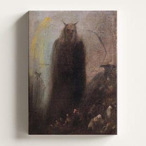 Visione spettrale di Francisco de Goya, stampa artistica estetica gotica, poster fantasy dark, tela pronta da appendere, idea per l'arredamento della casa