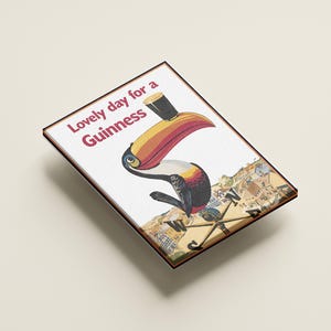 Lovely Day For A Guinness Poster, Guinness Beer Poster, Lovely Day For A Guinness Vintage Poster, Vintage Beer Poster, Guinness Bird Poster