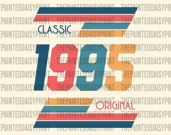 1995 Retro Birthday Design: PNG SVG (Digital Download)