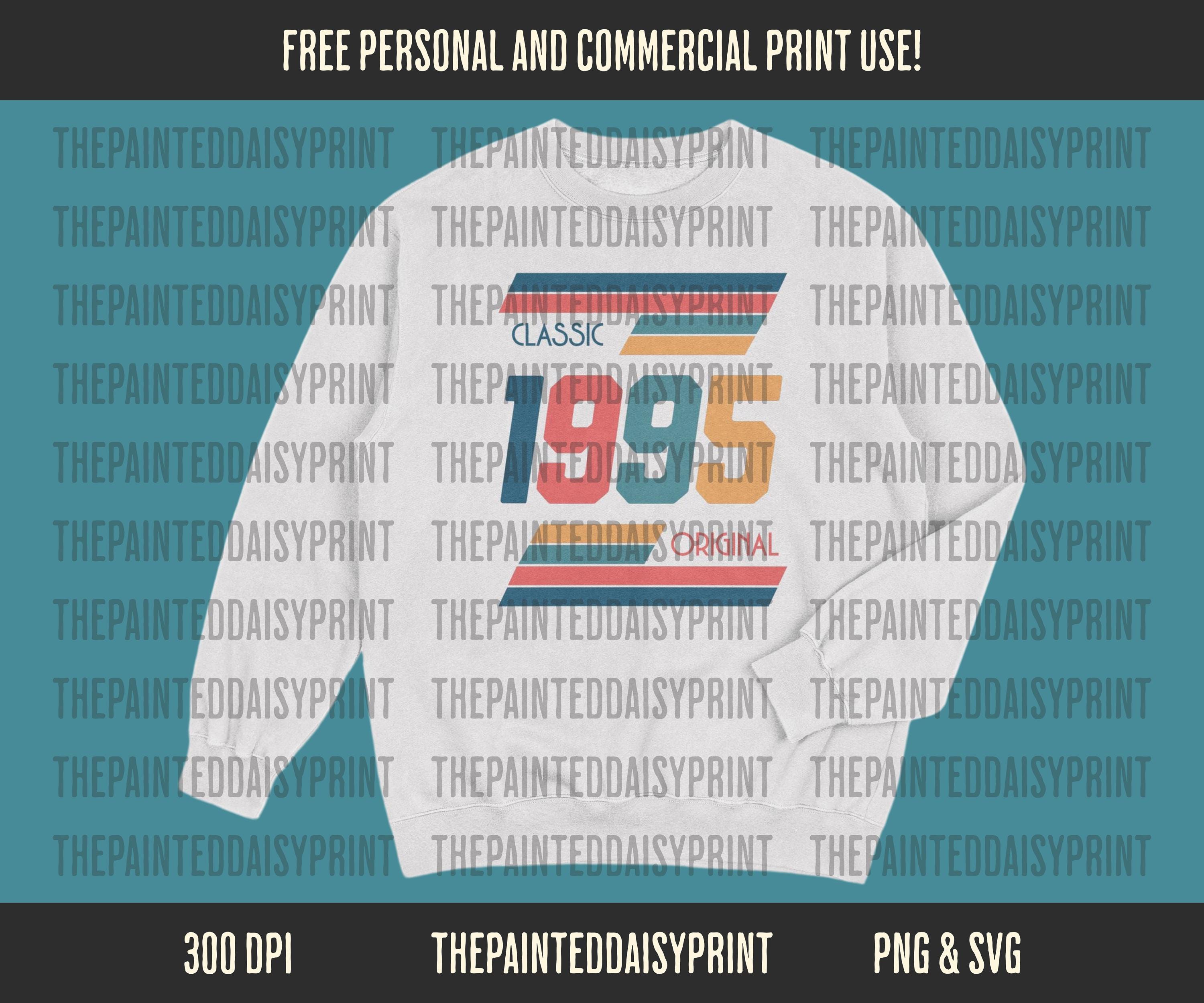 1995 Retro Birthday Design: PNG SVG (digital Download) - Etsy