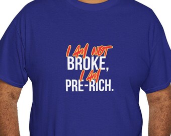 Camiseta Pre-Rich Crypto, Camiseta de Algodão Pesado para HODLer de Bitcoin