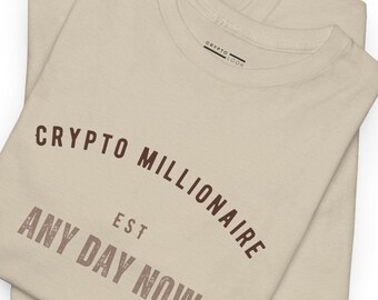 Camiseta Crypto Millionaire – Camiseta de algodão pesado para Trader de Bitcoin