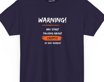 Atenção! Camiseta de criptomoedas, Bitcoin, camiseta para fãs de blockchain