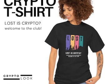 Camiseta Lost in Crypto, presente para trader de Bitcoin