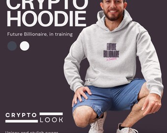 Futuro bilionário em treinamento - moletom com capuz unissex, aconchegante e estiloso para traders de Bitcoin, fãs de blockchain e investidores em criptomoedas.