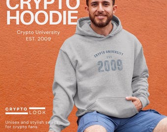 Moletom Crypto University – Presente para Trader de Bitcoin e Fã de Blockchain