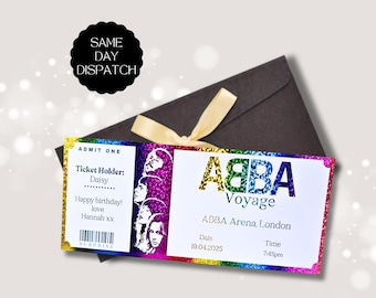 ABBA Voyage Personalised Foiled Ticket: Concert Keepsake