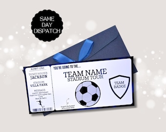 Personalised Stadium Tour Ticket: Scratch Reveal Voucher