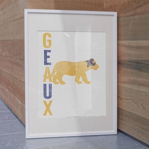 Louisiana State (LSU) Art Print | Geaux Tigers